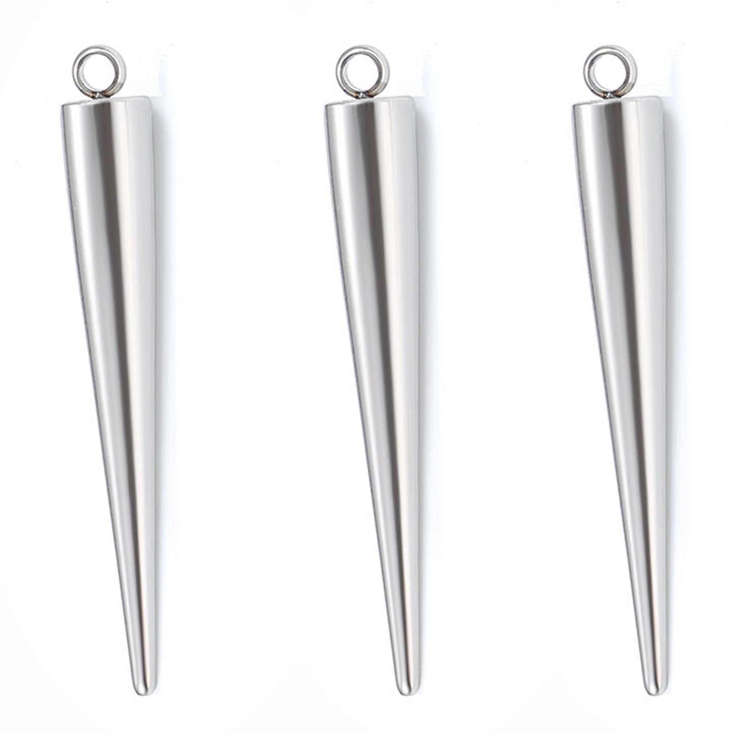 6pcs 46mm stainless steel Spike Pendants