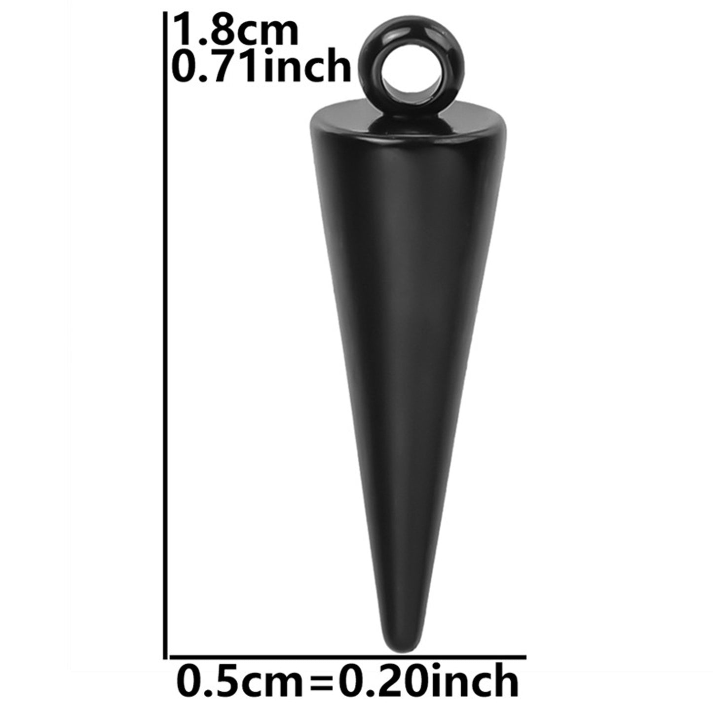 10pcs Stainless Steel 18mm Cone Spike Charms