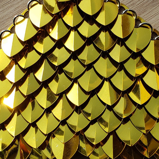 Medium Thin Plastic Mirror Gold Scalemail Scale SS02