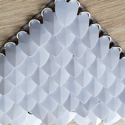 Medium Thin Plastic White Scalemail Scale SS041