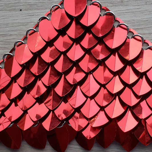 Medium Thin Plastic Red Scalemail Scale  SS067