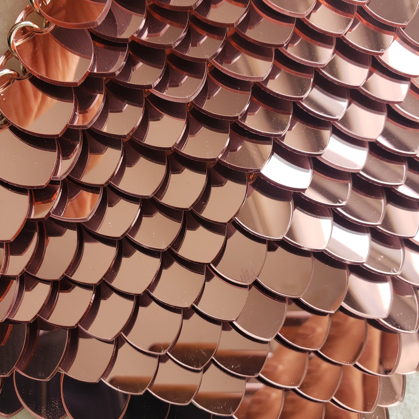 Acrylic Mirror Rose Gold Scalemail Scale