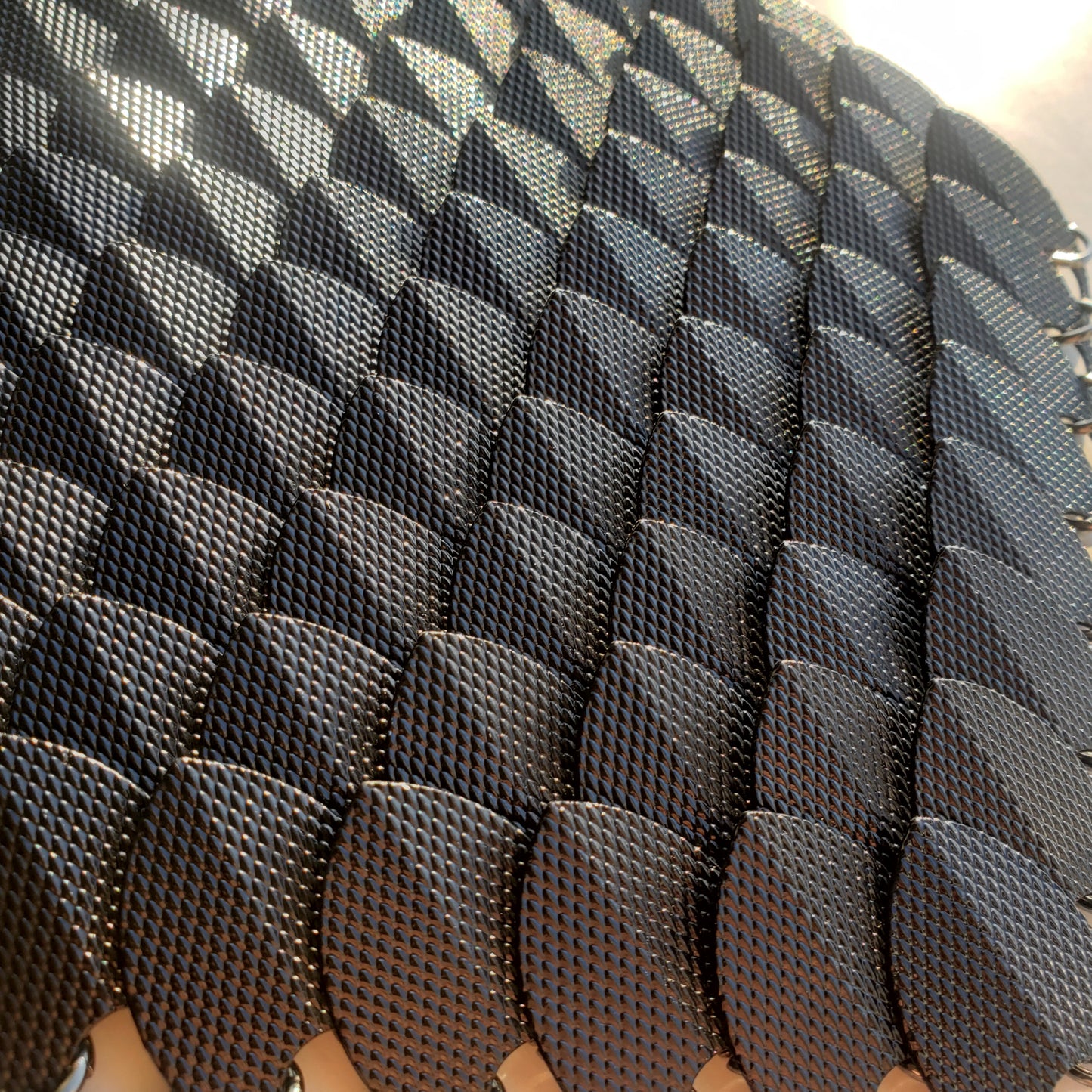 Large Dragon Scale Texture Black Alloy Scalemail Scale