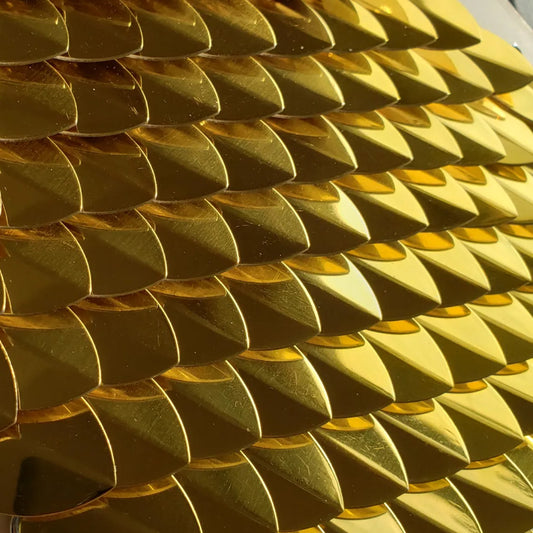 Large Aluminum Mirror Gold Scalemail Scale