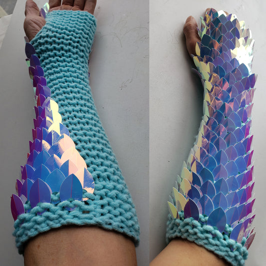 knitted Scalemail Gauntlets Gloves