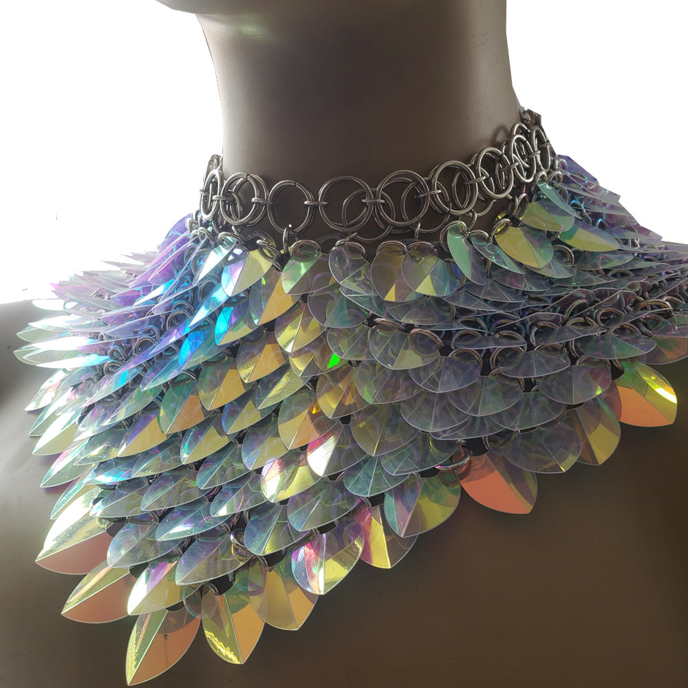 Iridescent Scalemail Necklace Choker