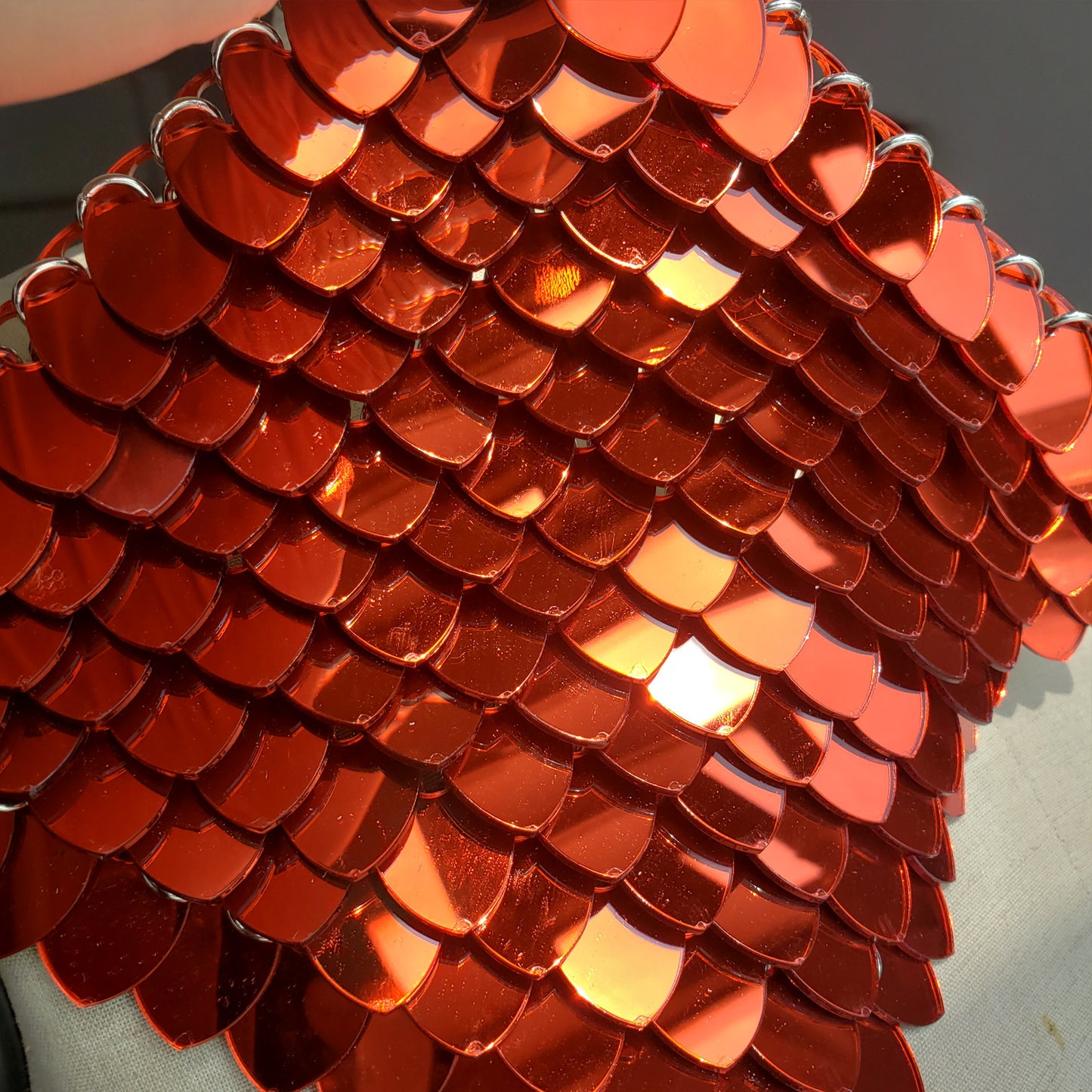 Large Acrylic Mirror Red Scalemail Scale